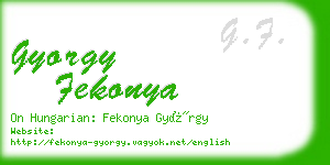 gyorgy fekonya business card